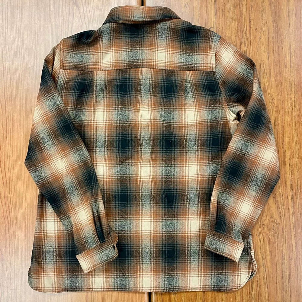Pendleton Plaid Button Down Shirt - Brown And Bla… - image 2